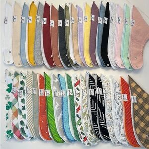 Baby Bandana Bibs— Copper Pearl and Diaper Squad, 37 total